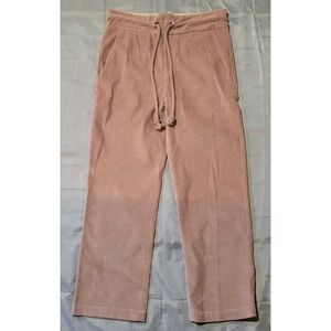 Rinascimento Womens 40x27 Pinkish Corduroy Pants Large Rope Belt Wool Italy